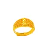 Long Lasting Color of Vieam Sardine Five Thread Opening Women's Simple Fried Dough Twists Copper Plated True Gold Heart Ring Ear Love Jewelry