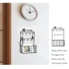 Rails Mousthed Key Holder suspendu Pocket Letter Mail Rangement Panier de rangement Organisateur Home Kitchen Entrée femme de ménage sur le mur Décoration de la maison