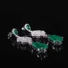 Legamio gemme lampadario Gallet Luxury Vintage Imited Emerald Dangle Dleng Drop Calline Orecchini lampadari floreali in argento sterling Orecchini Dormouse D240323