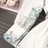 Basic Casual Dresses Ly Varey Lin Spring Women Long Sleeve Single Breasted A-Line Dress Print Blouses Maxi Dres Chic Streetwear Robe 2 Otphf