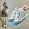 Casual Shoes Autumn Luxury For Woman Classic Sneakers Women Leather Retro Low Cut Lace -up Tenis De Mujer