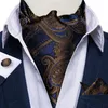 Bow Ties Fashion Men Vintage Silk Tie British Style Bussines Gentleman Cravat ASCOT Set pour le costume de mariage