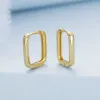 Oorbellen Wostu 925 Sterling Silver 18K Gold Wedding Hoop oorbellen Women Simple Star Geometric Earring Drop Ear Studs Betrokkenheid Pendiente