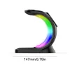 Chargers Multifonctionnel Wireless Charger Stand Stand Ectone Holder RGB Light Fast Charging Dock Station pour iPhone 14 13 12 Iwatch