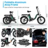 Cyklar Hitway BK6M Electric Bike For Adults 20 Fat Tire E Bike 750W 20MPH avtagbar vikbar elektrisk cykel 48V/14AH 55-120KM 7 Speed ​​Y240423