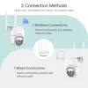 Cameras Lenovo Haute définition PTZ WiFi IP Camera Audio CCTV Surveillance Outdoor 4x Digital Zoom Night Full Color Wireless Imperproof