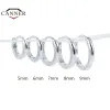 8mm Sterling Silver Hoop Earrings for Women Piercing Round Circle Earring Jewelry pendientes