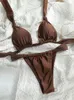 Tiedown bikini voor dames driehoek badkleding badkleding badpak