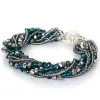 Brins miasol mode multiple couches brins perles de graine cristalline charme bracelets magnétiques bijoux d'été b1470