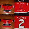 Kob Weng 1970's- 80's Vintage Rome Fort Stanwix #2 B.Jones Hockey Jersey New York 100% gestikte Embroidery S Hockey Jerseys Rood