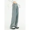 Женские джинсы Женская одежда винтажная одежда женщина высокая талия прямая нога Y2K джинсовая уличная брюки мешковываемые