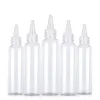 Botellas 30 piezas Botella de plástico 10/30/50/60/100/120 ml botellas de pegamento de plástico vacío con tapas de tinta de tinta de tinta biberones de aceite de tinta líquida