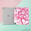 Case di tablet PC borse Case di cuori rosa compatibile con iPad da 9,7 pollici (6 °/5a generazione 2018/2017) Mini4/5 Air4/5 10.9in con supporto a penna