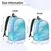 Rucksack Schoolbag -Schüler Ombre Welle Aquarell Schulter -Laptop -Beutel Schule