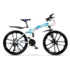 Fietsen 21/24/27/30 Variabele snelheid Mountain Bike 24 en 26 inch Vouwen Dubbele dempingsschijfremmen 10 Blade Wheel Mountain Bicycle Y240423