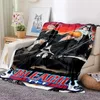 Coperte candeggina fumetti giapponesi stampati da letto di moda coperta foglio soggiorno divano pranzo rottura sottile camera da letto coperta da letto coperta bambino t240422