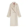 Women's Coat Cashmere Coat Luxury Coat MAX Maras Womens Large Lapel Mid Length Pure Cashmere Double Breasted Coat