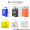 Borse stobag 10pcs color borse shopping non tessuto tessuto tessuto ecofriendly stoccaggio riutilizzabile grande logo personalizzato (tassa extra)