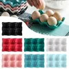 Cuisine rangement plat d'oeuf moules de silicone en plâtre plateau de ciment moule moule cavités 6 support résine époxy forme de bougies gypse w1i9