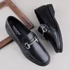Chaussures habillées Business des hommes Noir respirant à bout rond