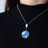 Ожерелья Lotus Fun Agate Exclusive Stone Underwater World Kile Pendants и ожерелья для женщин 925 серебряная цепь 925