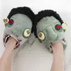 Slippers Winter Women's Indoor Funny Plush Sandals Weird Zombie House Comfortable Warm Bedroom Slides Halloween Gifts