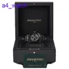 Regardez la série de bracelets modernes Royal Oak 26579ce Black Ceramic Automatic Machinery Mens 41mm Black Ceramic Watch