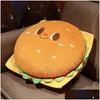 Animaux en peluche en peluche Simation créative hamburger poulet jambe toast chignon