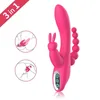 Toys sexuels croix en g point vibrant à trois têtes, masturbateur féminin de jardin, gode vibrateur de jouets sexuels pour adulte g r