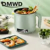 Multicookers 220V/110V Multicooker Electric Skillet 1/2 Laag Roestvrijstalen rijstkoker Hotpot Noedels Soep Pot Voedsel Stoomboot Verwarming Pan