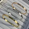 Designer charm High end Carter Narrow Edition Bracelet for Men and Women 18k Rose Gold Six Diamond Ten Screwdriver Colorless