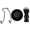Brush 3Pcs/Set Professional Men Beard Shaving Tool Stand Holder + Hair Brush + Soap Bowl Shaving Kit Beard Shaving Tool Accessory