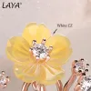 Ohrringe Laya Ohrringe für Frauen Hochwertige Zirkon Naturalschale Blume 925 Sterling Silber Original Moderner Schmuck 2022 Trend