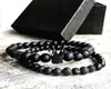 2PCSSet Men Woman Bead Bracelet Crown Charm Bangle Natuurlijke kralen Boeddha -armband voor vrouwen en heren Pulseras Masculina4899627