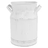 Fleurs décoratives 1pc arrangement de fleurs Pot Retro Vase Vase Metal Kettle Desktop Ornement pour la maison du bureau du jardin (blanc