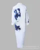 Lässige Kleider Damenkleider weiß Long Ladera -Amele -Test -Hemd für Frauen