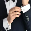 Links HAWSON Double sided Black Agate and MotherofPearl Tuxedo Shirt Button and Cufflink Set,Specially Designed for Wedding Business