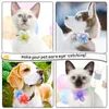 Hundebekleidung 50ps Blumenkragen Sommerspitze für Hunde Haustiere Bowties Accessoories Haustier Abnehmbares Bögen Krawattenzubehör