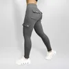 Calças ativas mulheres ioga macacão ostentam legging com calça de barriga de bolso de barriga plana