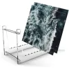 Racks Holder Rack Stand Acrylic Record Book Acrylic Storage Album File Display Bookends for Desktop Visa Ends Photo