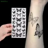 Tatouages 1 feuille étanche à tatouage temporaire autocollant 3d thème papillon faux tatouage pour femmes art de jambe de corps carross 4 styles