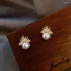 Boucles d'oreilles étalon 1 paire mode miel abeille perle femme simplicité exquise élégant midi anniversaire bijoux