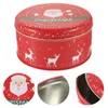 Storage Bottles Christmas Candy Tin Supplies Holder Tinplate Containers Cookie Sugar Case Biscuit Tins With Lids