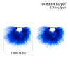Earrings Salircon Bohemian Colorful Feather Hoop Earrings Fashion Exaggerate Large Round Earrings Charm Banquet Party Women's Jewelry