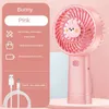 Autres appareils Handheld Electric Small ventiable portable mignon petit ventilateur d'été articles ménagers de dessin animé Mini fan j240423