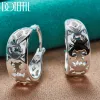 Oorbellen DOTEFFIL 925 Sterling Silver Geometric Hollow Hoop Earring For Woman Charm Engagement Party Wedding Party Sieraden Gift