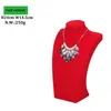 Sachets de bijoux Buste de modèle de velours rouge montre le mannequin affichage collier pendentif de chaîne de chaîne de support décoré bracelet rack