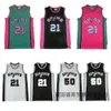 Men Jersey Spurs 21 Duncan Robinson geborduurd basketbalpak Sporttank top voor en vrouwenjeugd