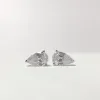 Earrings (Total 2Ct) 1Ct each ear D Color VVS1 Pear Cut Moissanite Stud Earrings Solid 14K White Gold Women Jewelry 071