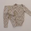 أردية ميلانسيل حديثي الولادة طفل بيجاما مجموعة ملابس الزهور المنزلية